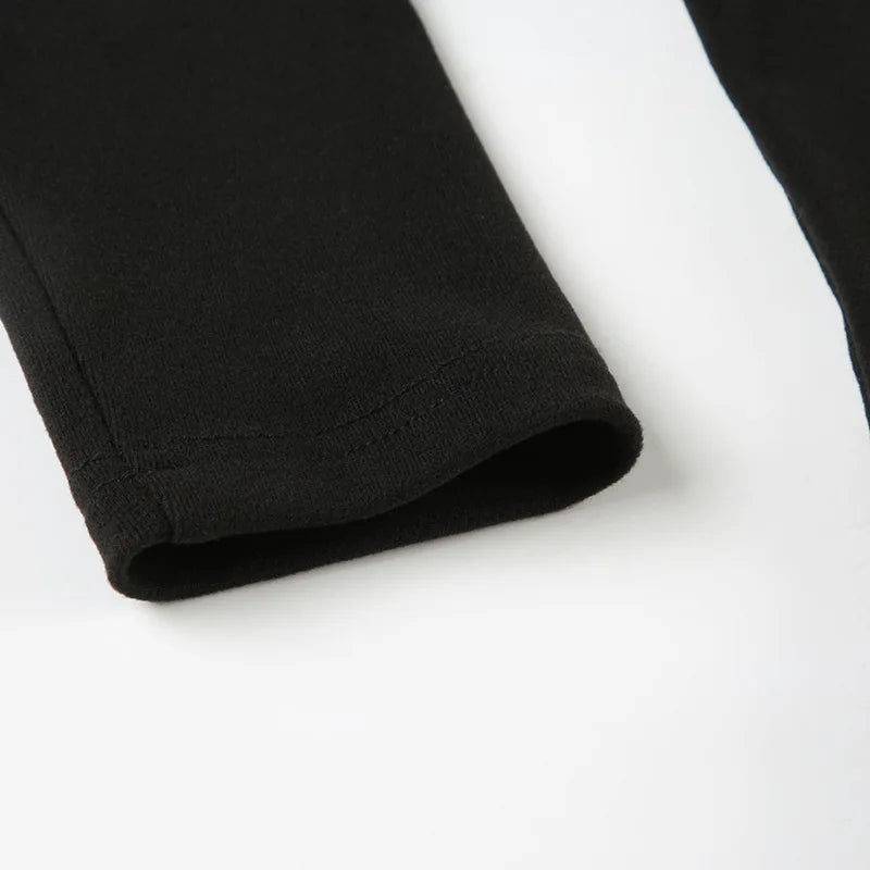 AltGoth Hollow Out Bow Patchwork Crop Tee Top