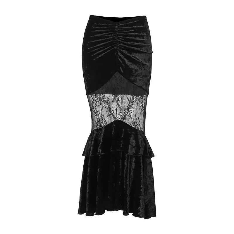 Goth Lace Top or Dress Underskirt Slim Lace