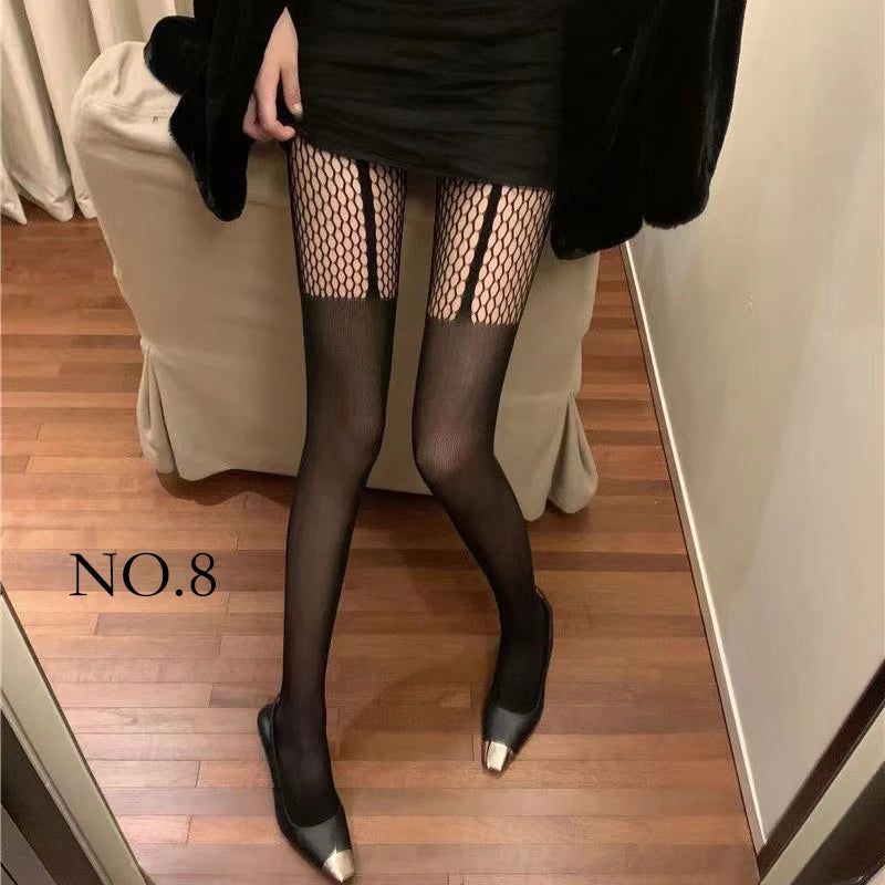 Gothic Punk Fishnet Stockings Leggings