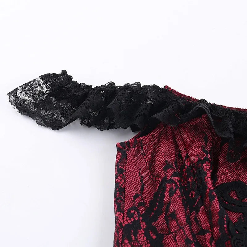 Goth Lace Top or Dress Underskirt Slim Lace