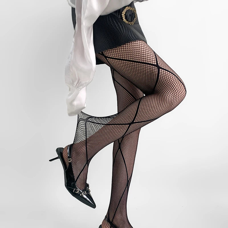 Gothic Punk Fishnet Stockings Leggings