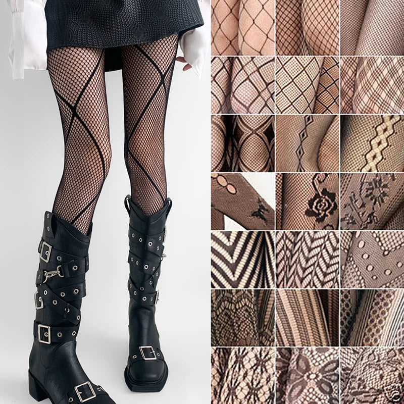 Gothic Punk Fishnet Stockings Leggings