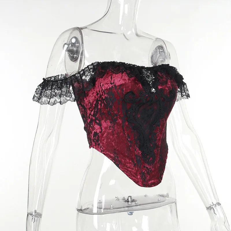 Goth Lace Top or Dress Underskirt Slim Lace