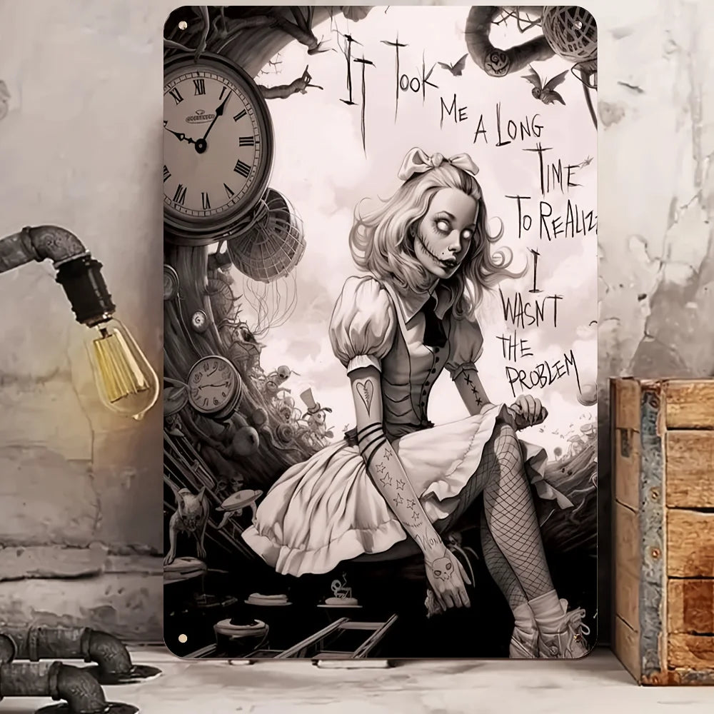 Alice in Wonderland Aluminum Sign