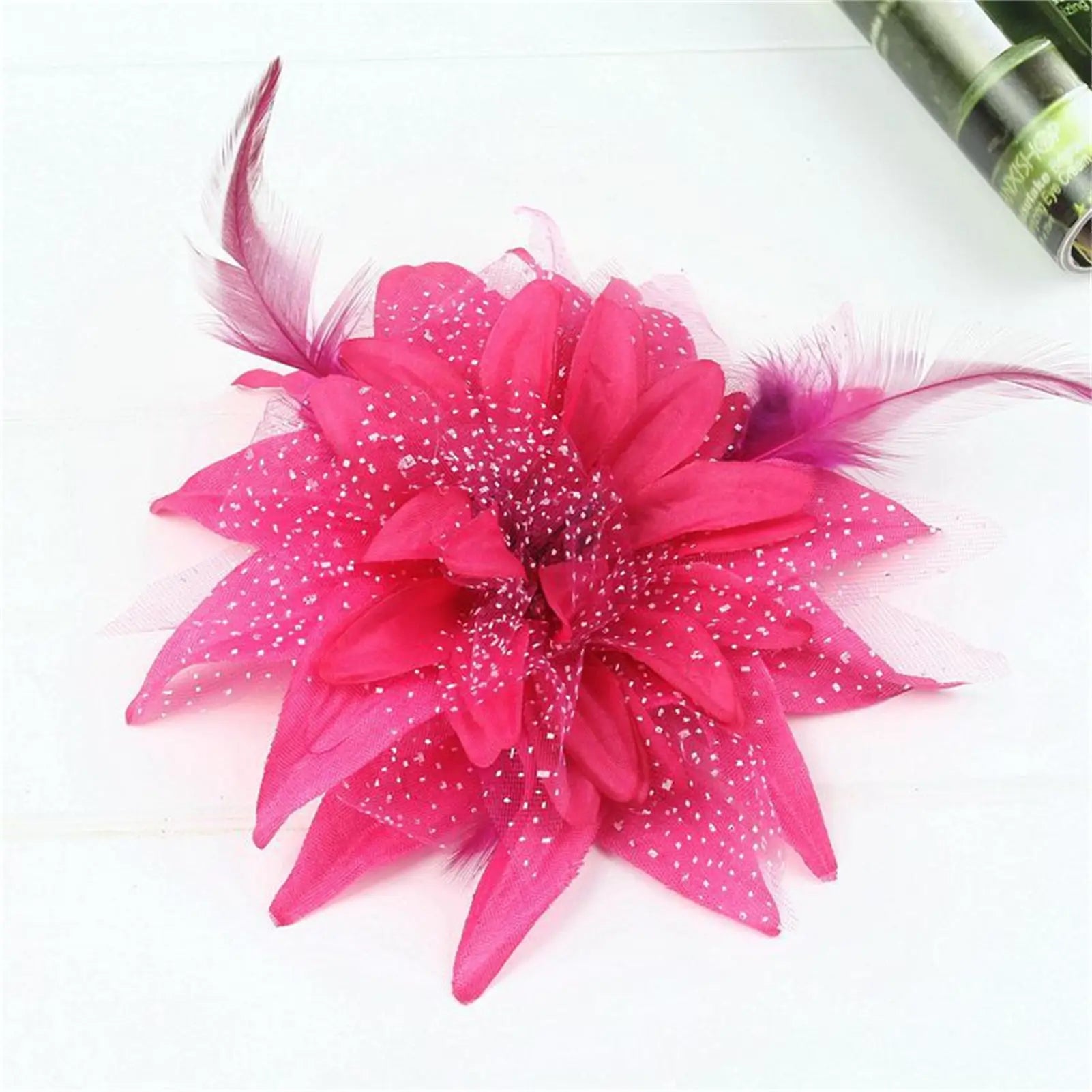 Women's Fashion Flower Feather Bead Corsage Hair Clip Bridal Hairband Brooch Pin Brida Barrettes Hair Accessories Jewelry