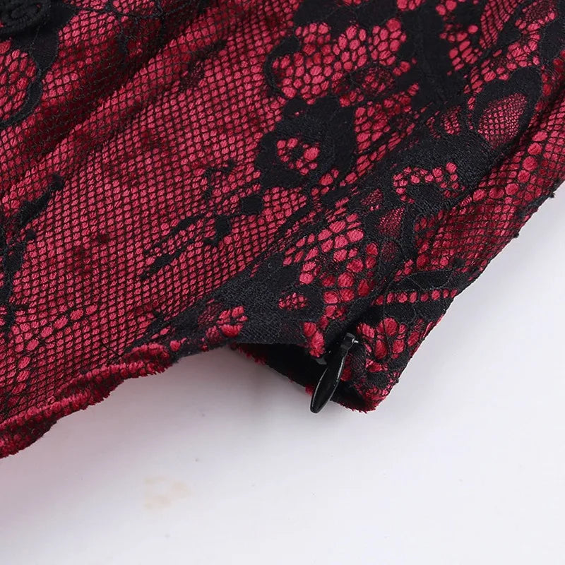 Goth Lace Top or Dress Underskirt Slim Lace