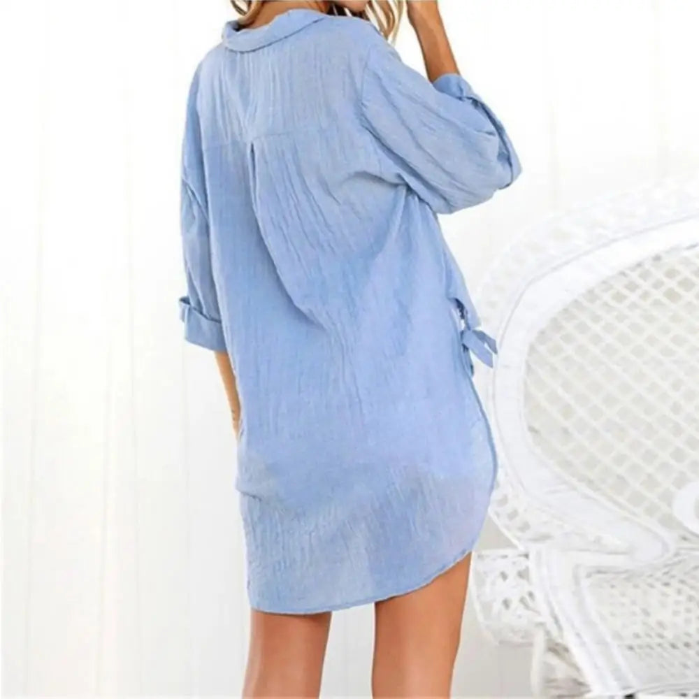 Cotton Beach Shirt Casual Cover-up