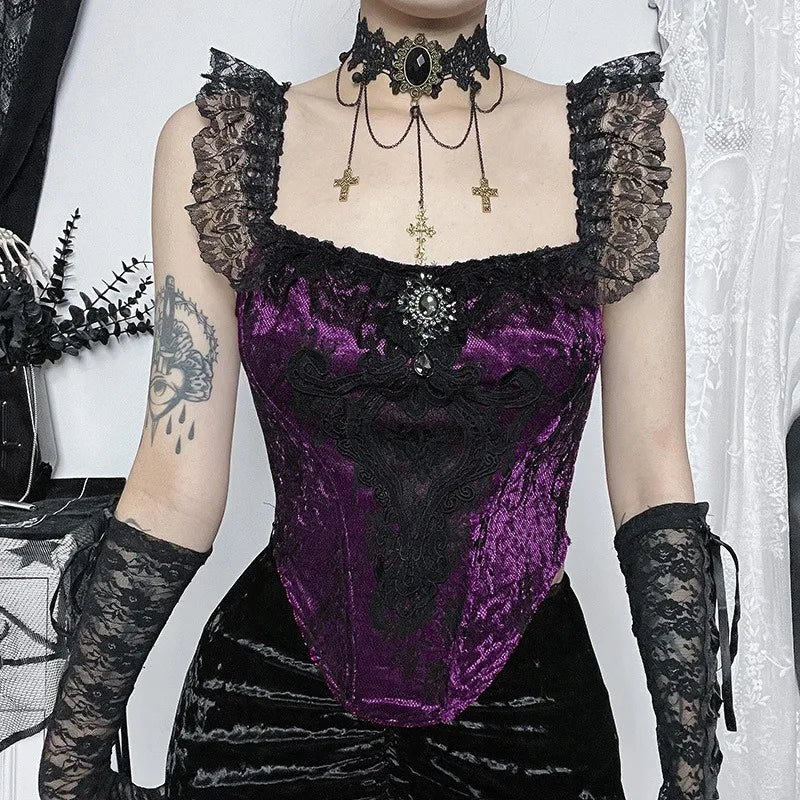 Goth Lace Top or Dress Underskirt Slim Lace