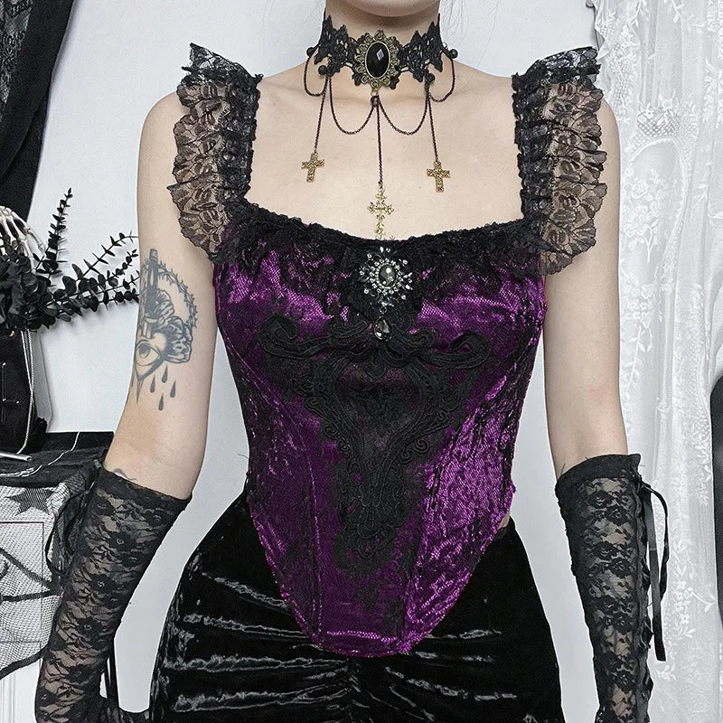 Goth Lace Top or Dress Underskirt Slim Lace