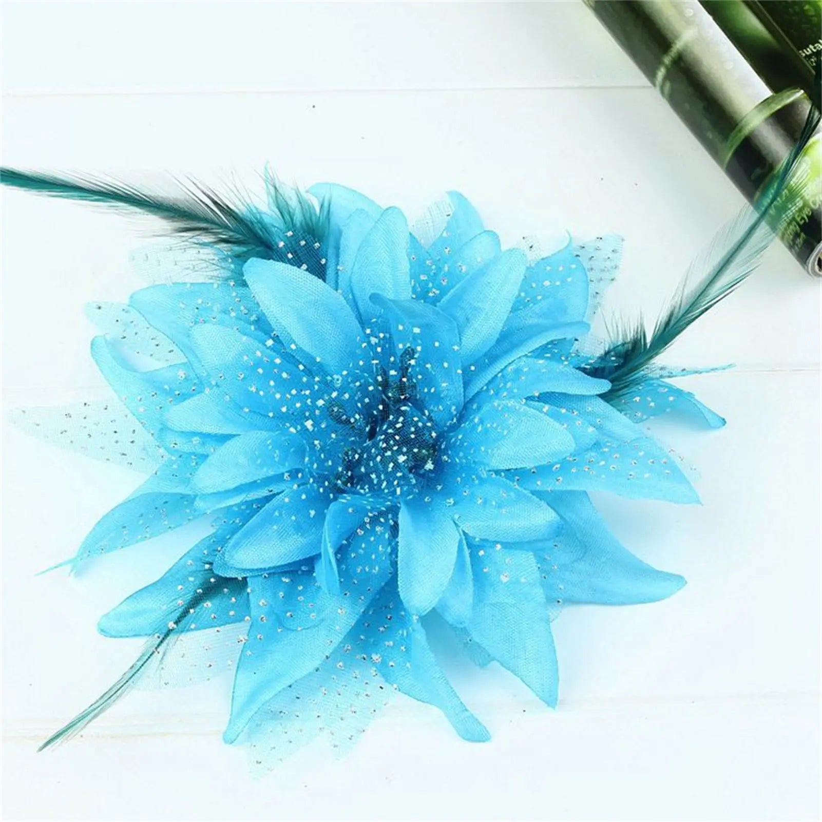 Women's Fashion Flower Feather Bead Corsage Hair Clip Bridal Hairband Brooch Pin Brida Barrettes Hair Accessories Jewelry