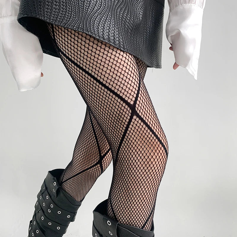 Gothic Punk Fishnet Stockings Leggings