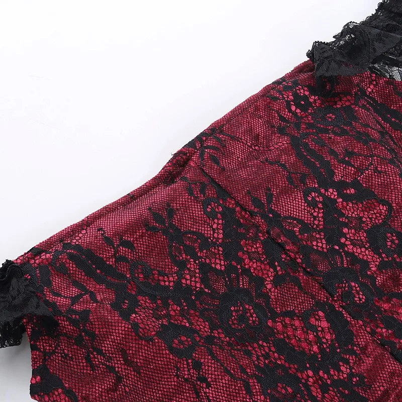 Goth Lace Top or Dress Underskirt Slim Lace