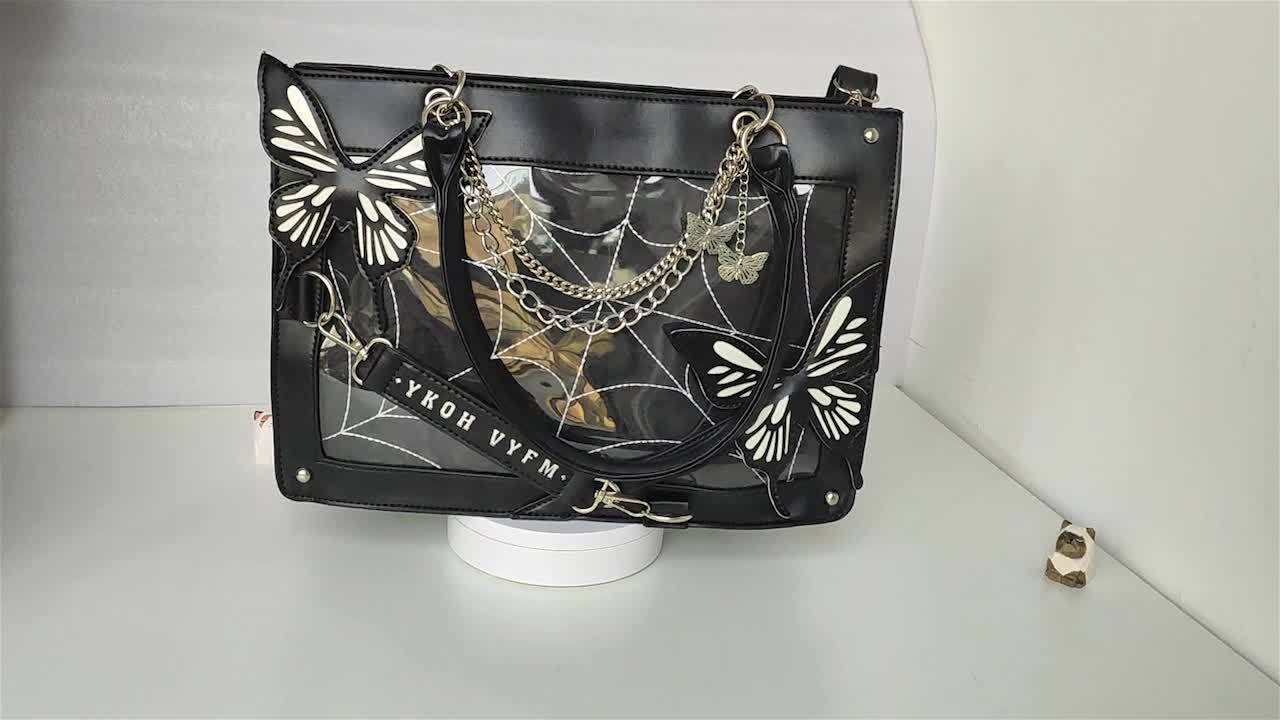 Vibrant Punk Style Spider Web Tote Bag
