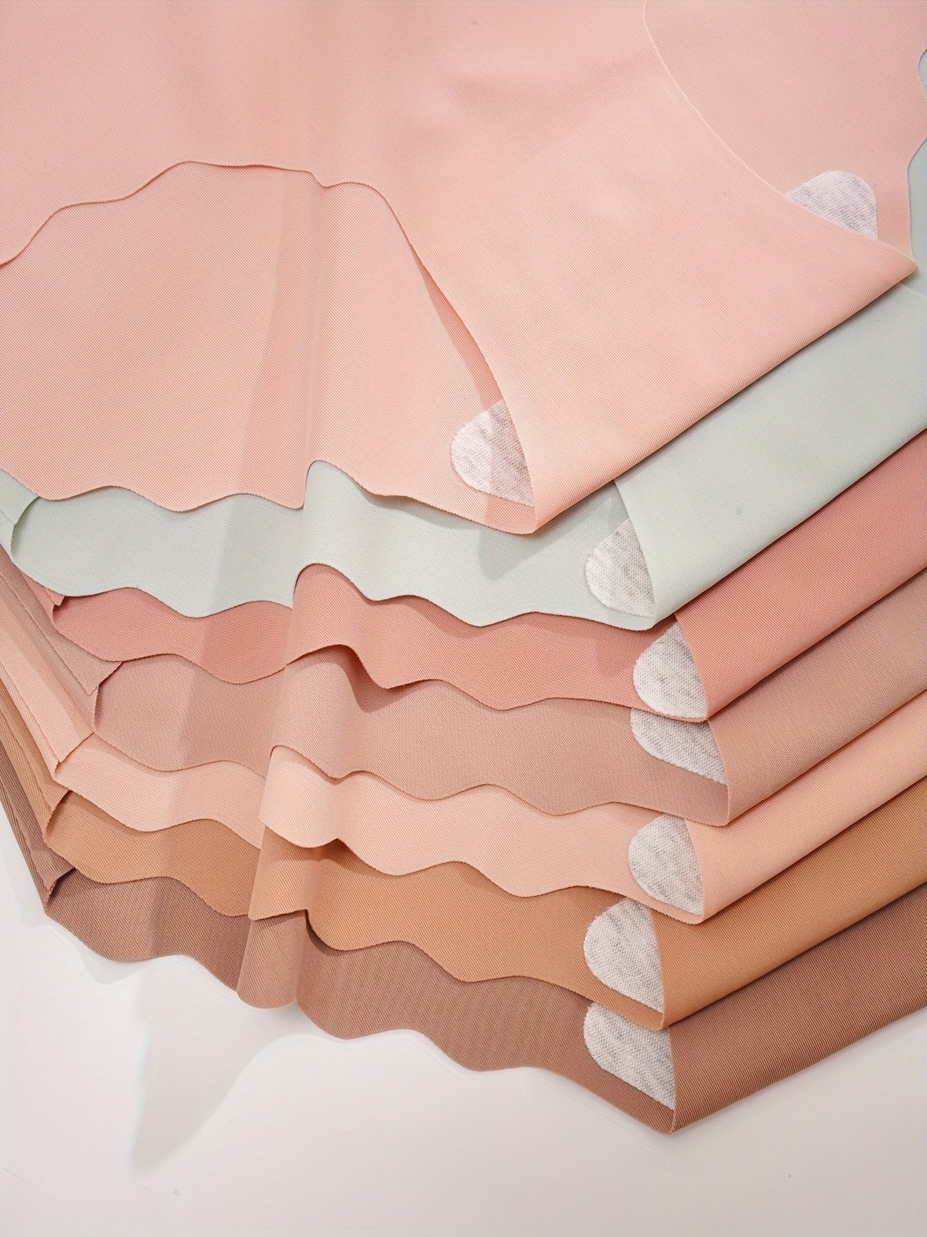 7pcs Seamless Scallop Trim Briefs, Comfy & Breathable Simple Solid Panties, Women's Lingerie & Underwear