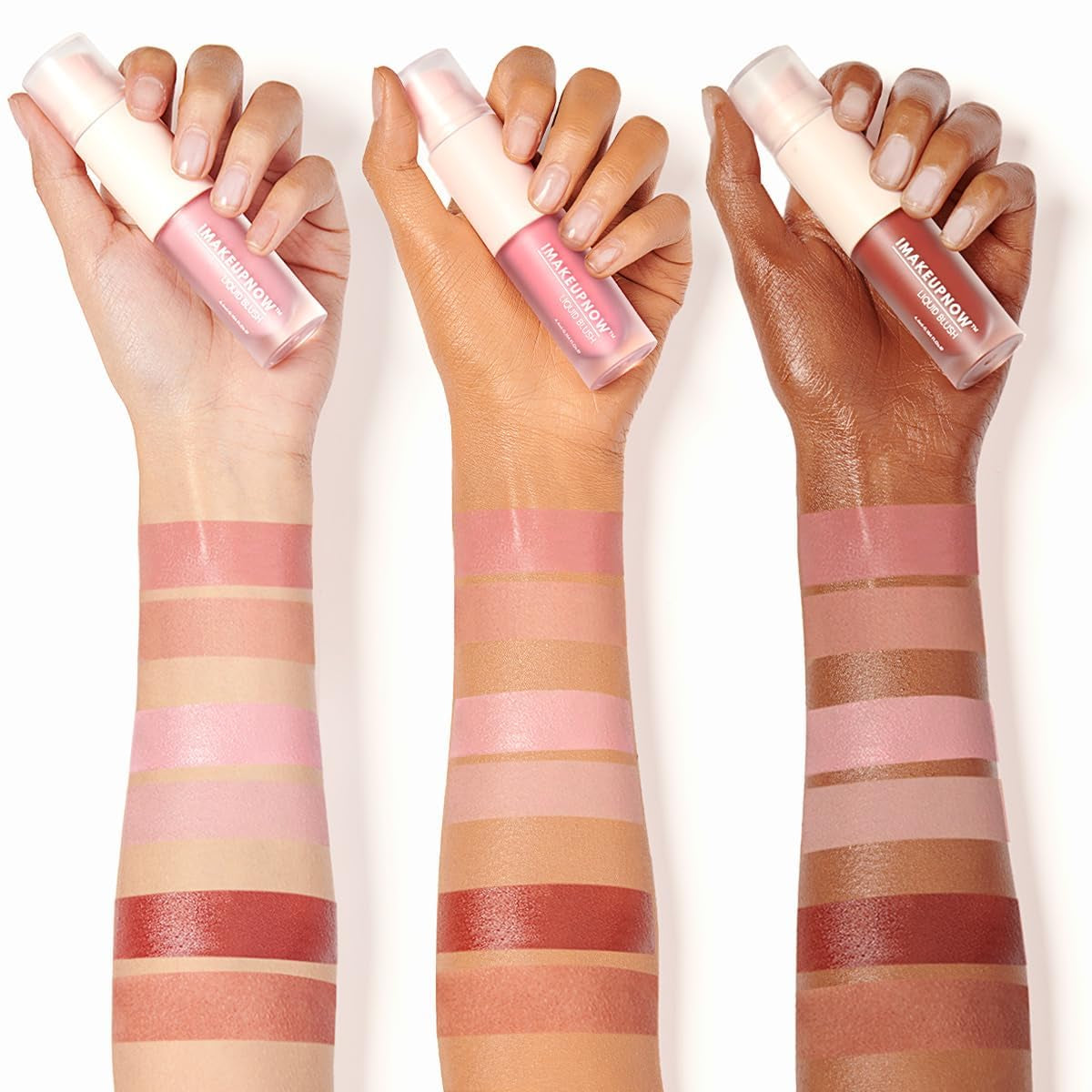 Liquid Cream Blush Stick Makeup for Cheeks | Build-In Brush - Application & Blending All in One #L001 + #L003