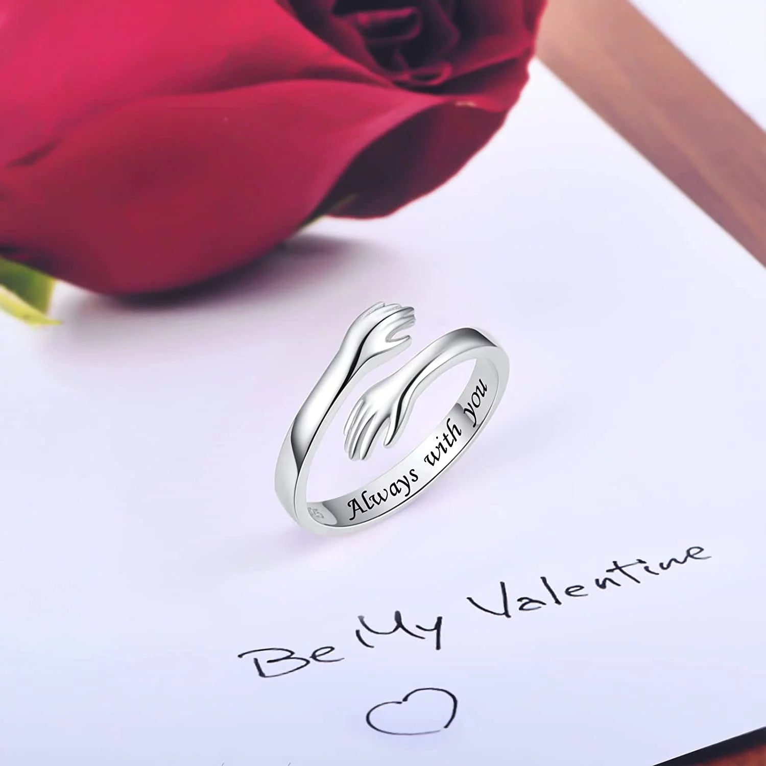 Adjustable Hug Ring, Sterling Silver