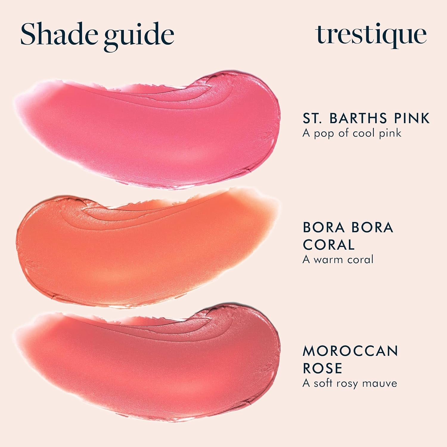 Trestique Blush Stick, Vegan Blush Stick with Built-In Brush, Pink Blush Makeup for Women, Rose Makeup, 2-In-1 Creamy