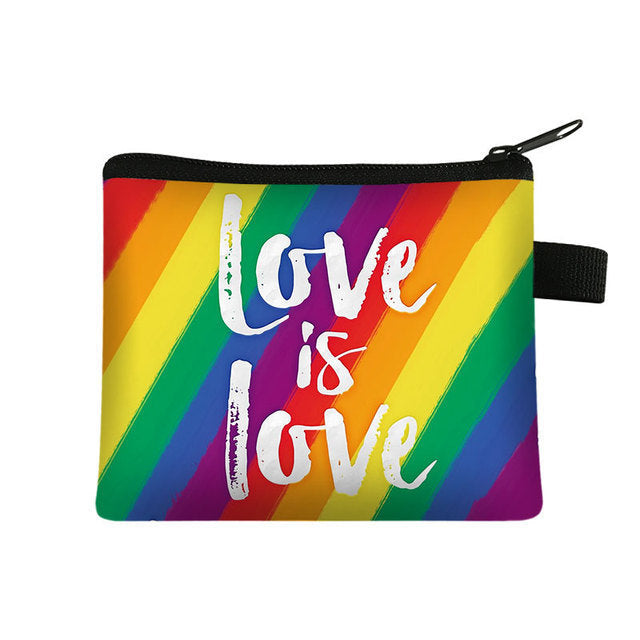 Fashion Color Printing Coin Purse Polyester Portable