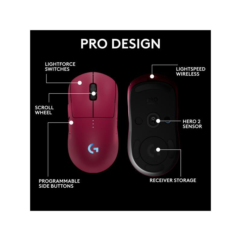 Logitech G Pro 2 Wireless Mouse - Magenta