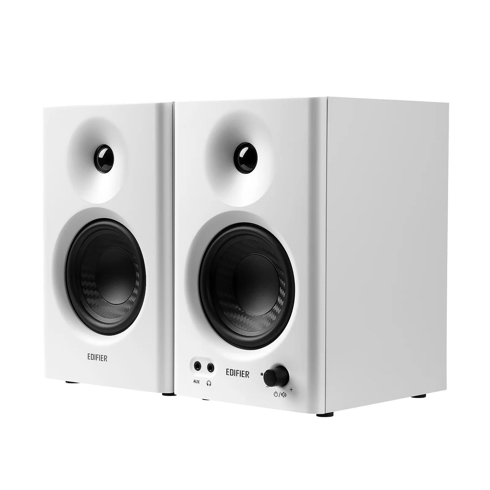 MR4 Active 4" Studio Monitor Speakers - Premium Near-Field Sound in White (Pair)