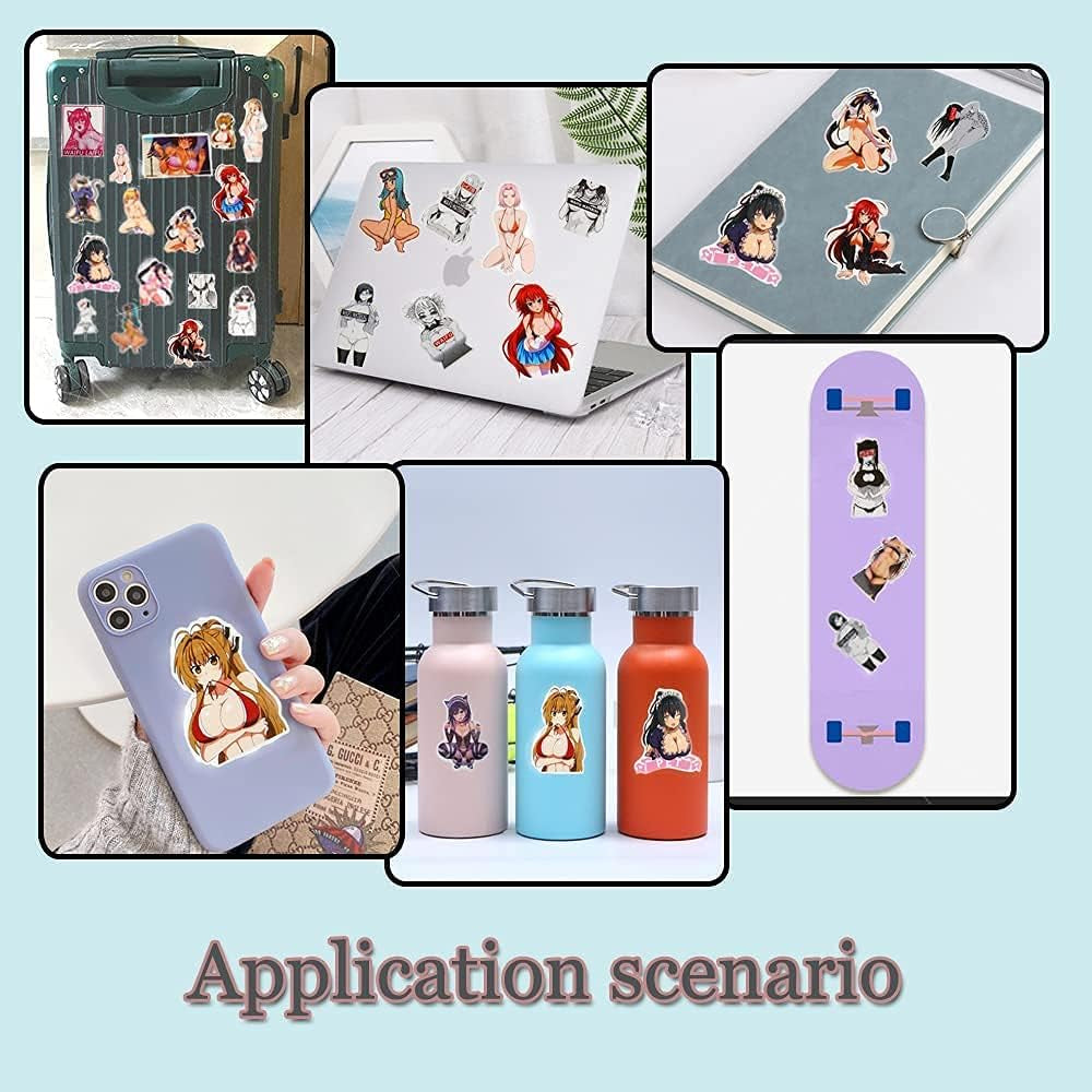 100 Anime Stickers Adult Stickers Laptop Stickers Skateboard Stickers Water Bottle Stickers Vinyl Stickers Teen Stickers