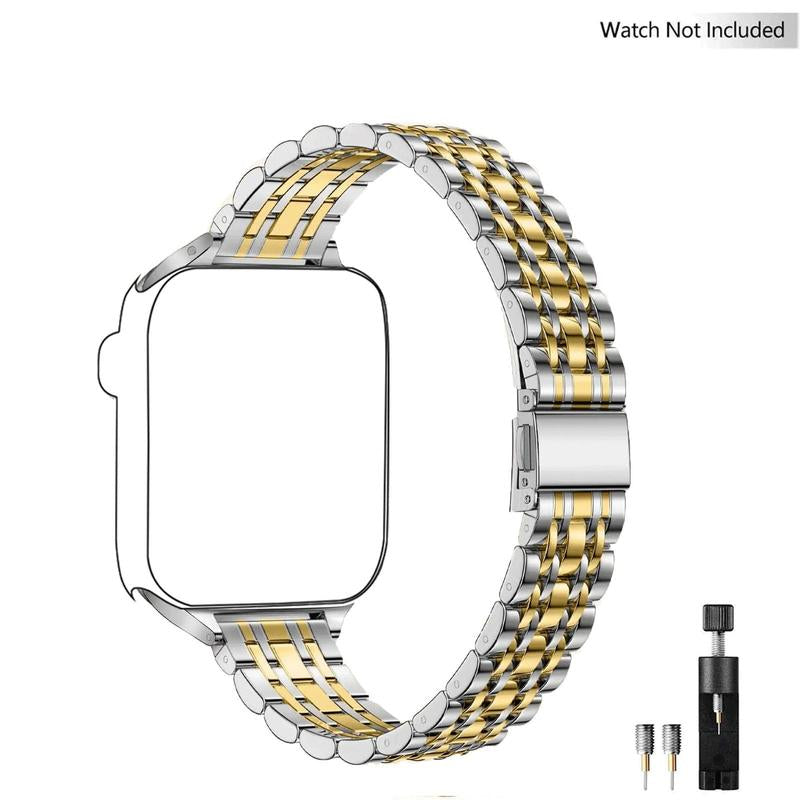 Slim Stainless Steel Band Compatible with Watch 38Mm 40Mm 41Mm 44Mm 45Mm 42Mm 49Mm, Adjustable Watch Band for Iwatch Ultra Series 9 8 7 6 5 4 3 2 1 SE, Men'S Tech Gadgets Accessories