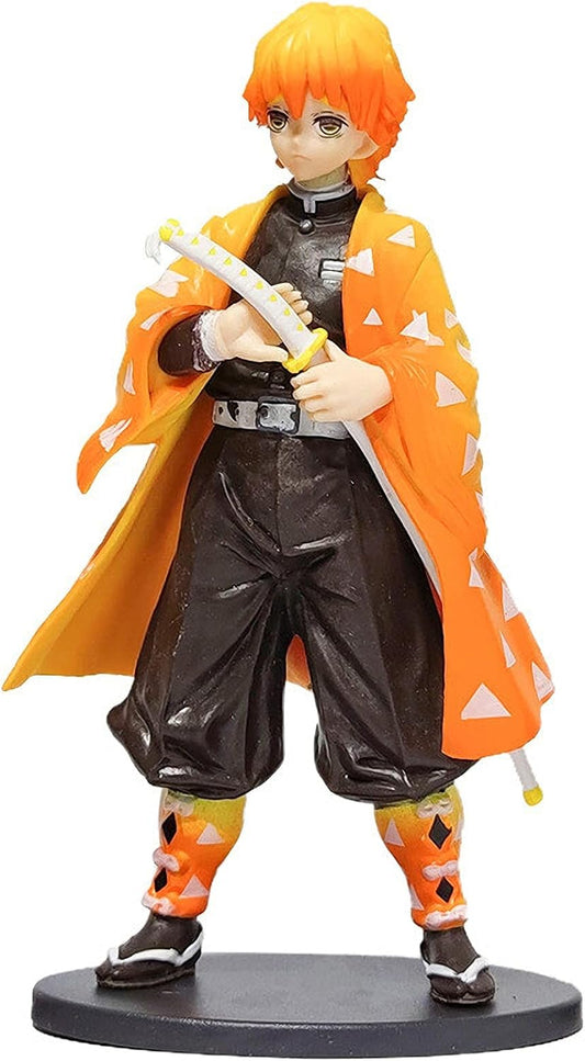 Demon Slayer Figure Action Figure Zenitsu Agatsuma Bedroom Desktop Decoration Tanjirou Figure Toy Doll Gift for Anime Fans 6.7Inch