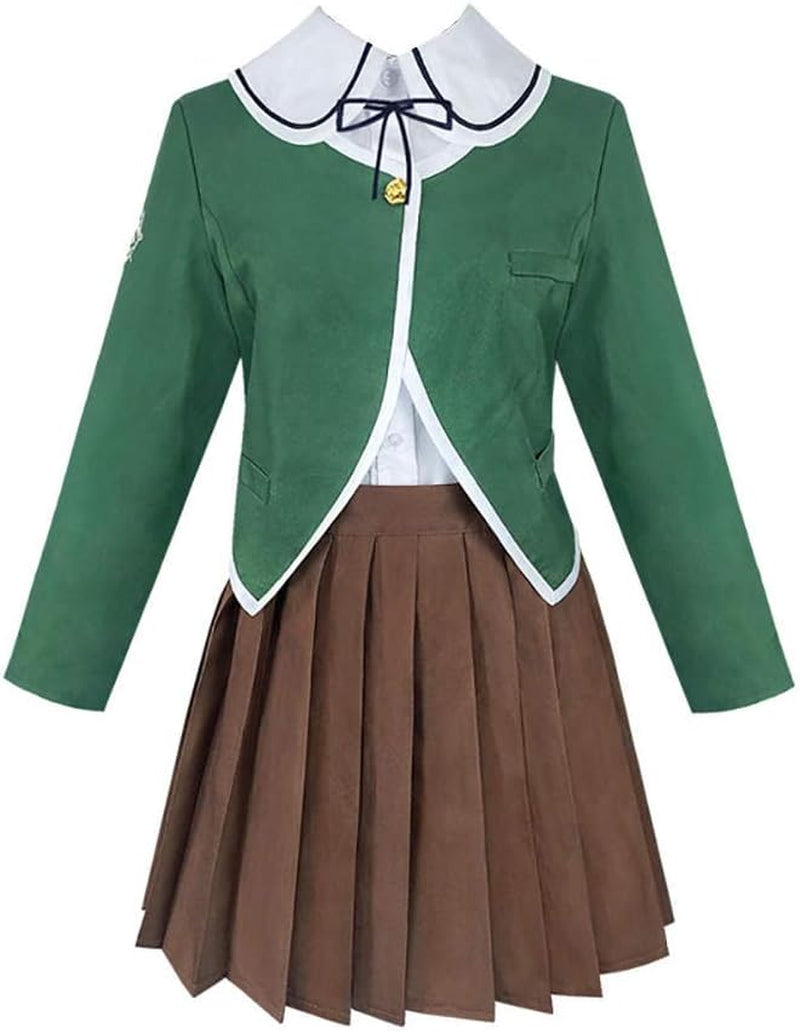 Chihiro Fujisaki Cosplay Costume School Uniform Dress Halloween Party Outfit for Girls Women Green