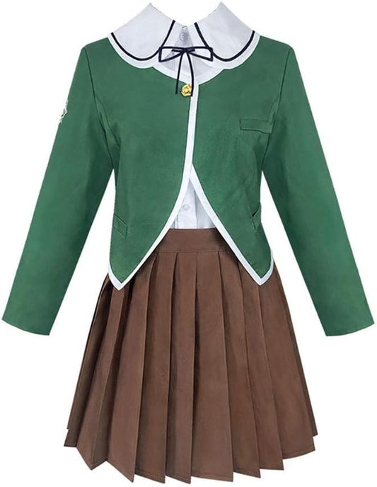 Chihiro Fujisaki Cosplay Costume School Uniform Dress Halloween Party Outfit for Girls Women Green