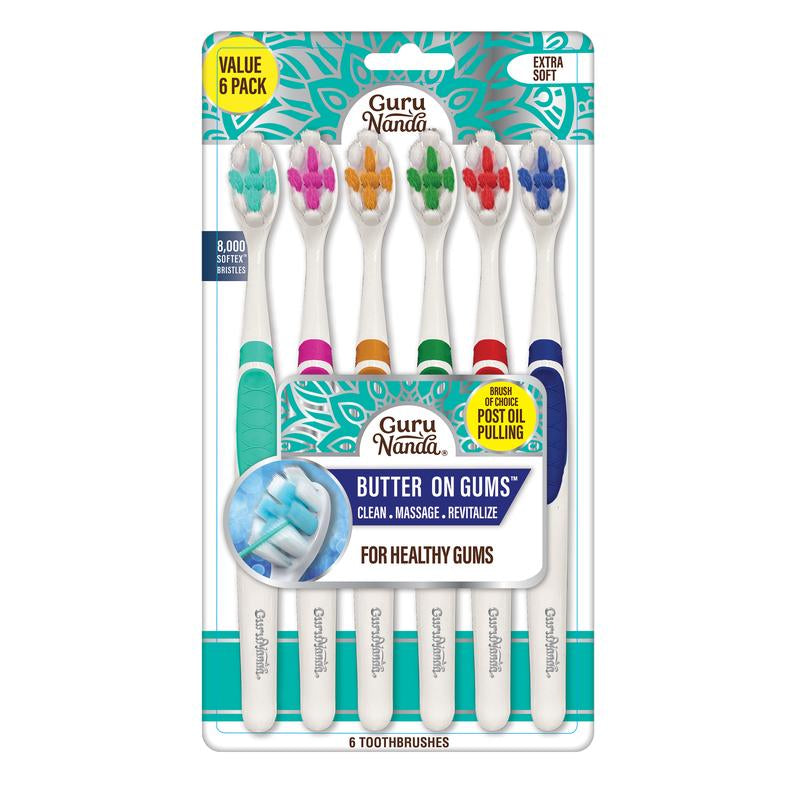 Gurunanda Butter on Gums Toothbrush (6-Count)