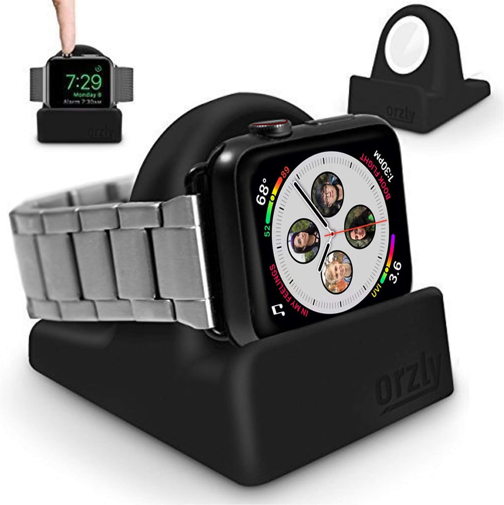 Elegant Apple Watch Charger Stand Apple Watch for All Series Ultra 49Mm 2025 Series 10 46/42Mm 9/8/7 45/ 41Mm SE2/SE/6/5/4 44/40Mm 3/2/1 42/38Mm Durable TPU - Gift Boxed - Black