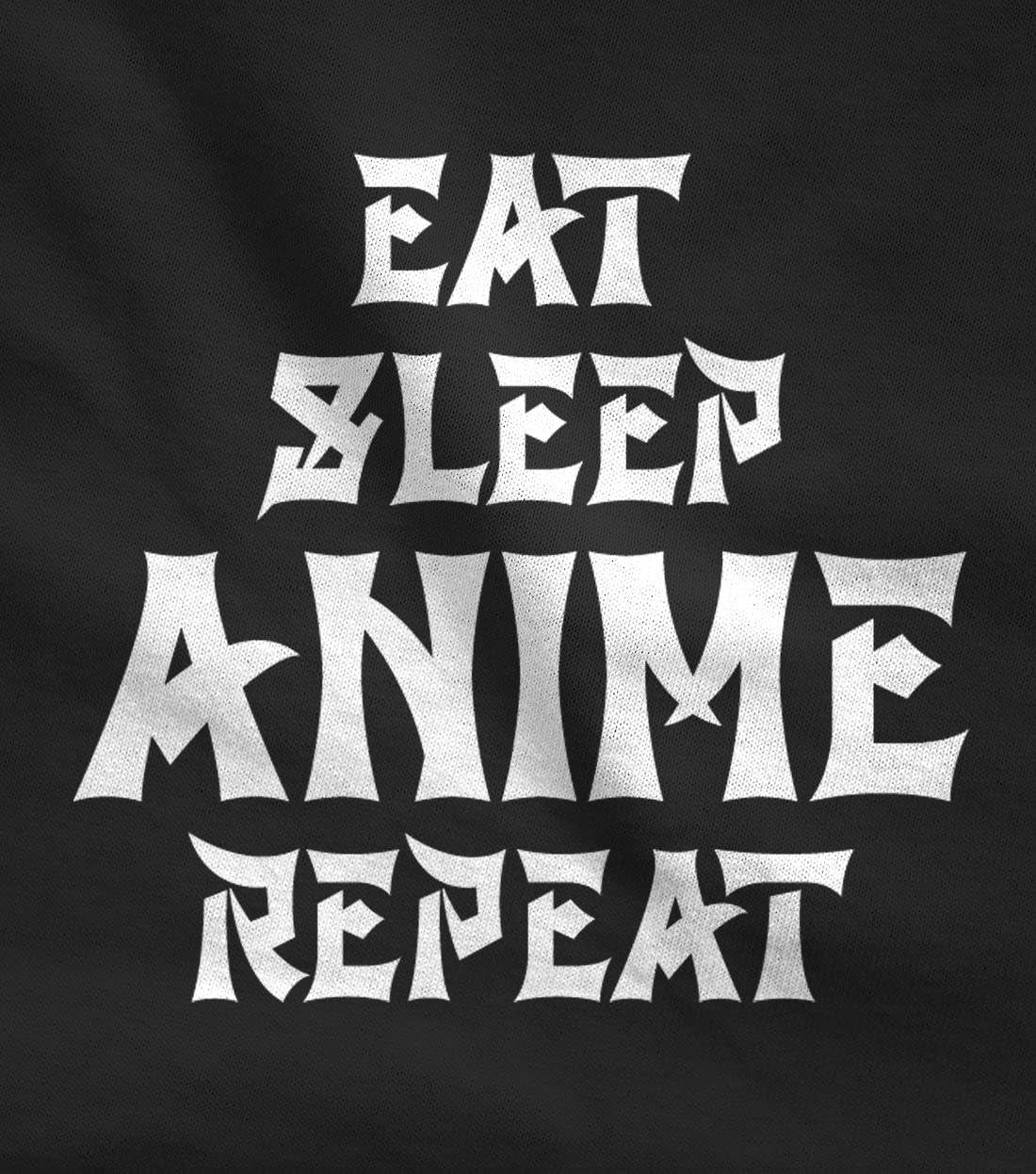 Teestars - Eat Sleep Anime Repeat Hoodie Small Blue