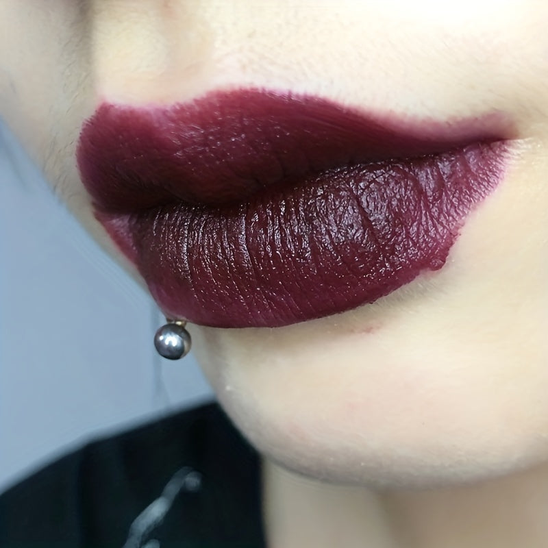 Halloween Goth Lipstick - Dark Matte Chocolate Brown and Red Shades