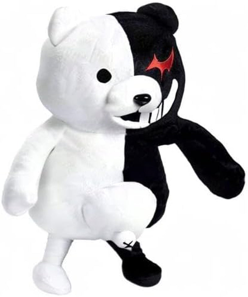 25Cm / 9.84In Black White Bear Plush Anime Stuffed Plush Toy