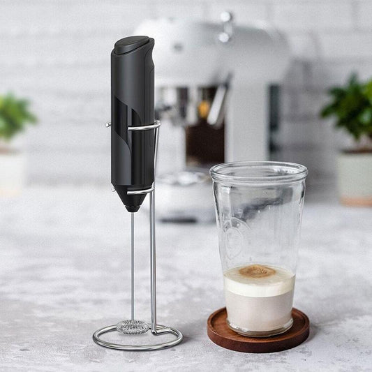 Battery Operated Electric Milk Frother, Handheld Milk Frother Stick, Stainless Steel Whisk, Coffee Mixer and Foam Maker