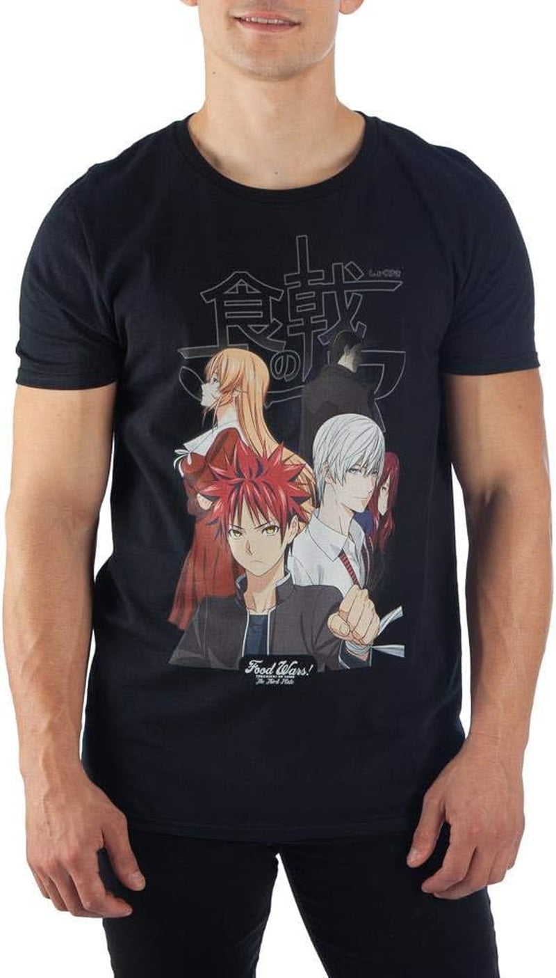 Food Wars the Third Plate Main Characters Men'S Black T-Shirt