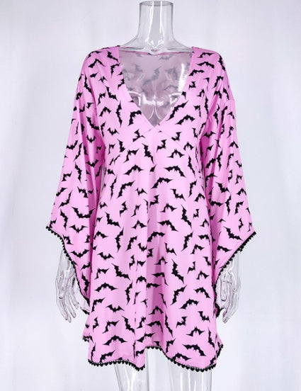 Fairy Grunge Women Dress Deep V Neck Goth