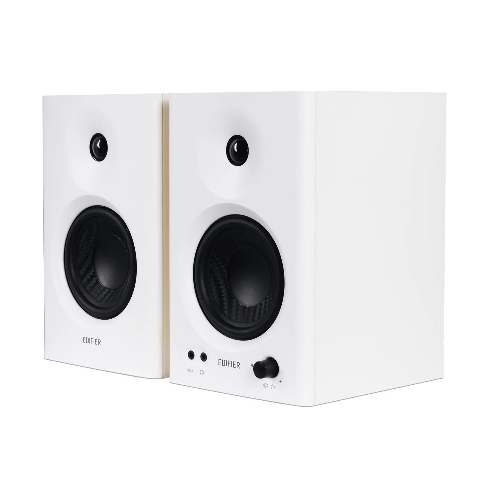 MR4 Active 4" Studio Monitor Speakers - Premium Near-Field Sound in White (Pair)