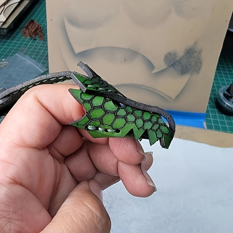 Elegant Men's Faux Leather Dragon Bracelet - Adjustable, Vintage-Inspired Wrap Cuff for Cosplay & Fashion