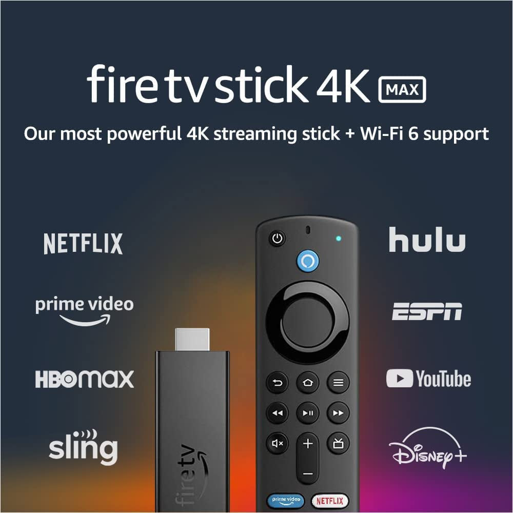 Fire TV Stick 4K Max - Ultimate Streaming Device with Wi-Fi 6 and Alexa Voice Remote