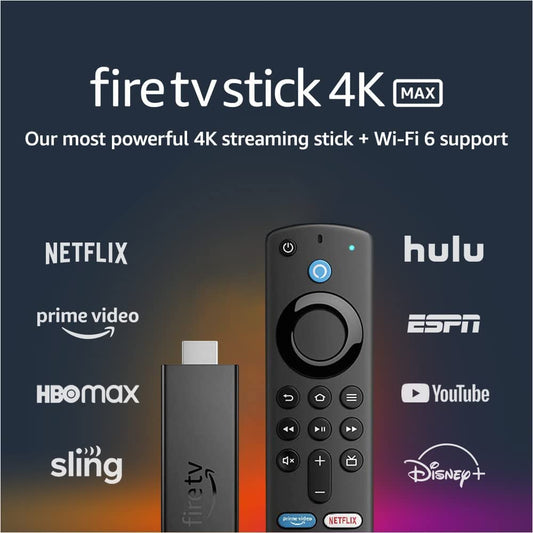 Fire TV Stick 4K Max - Ultimate Streaming Device with Wi-Fi 6 and Alexa Voice Remote