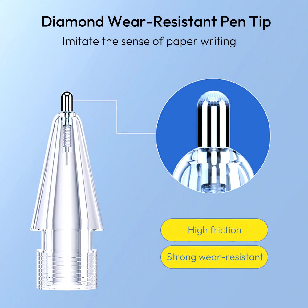 Replacement Tips for Apple Pencil 1st/2nd Gen iPencil Nibs No Wear Out Upgraded for iPad Pro Pencil 2/1 Gen 애플펜슬 펜촉