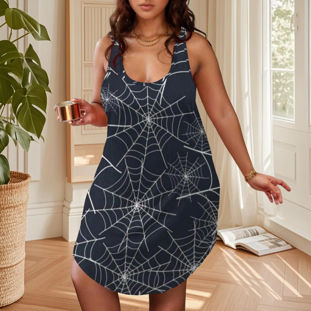 Women's Halloween Spider Web Dress