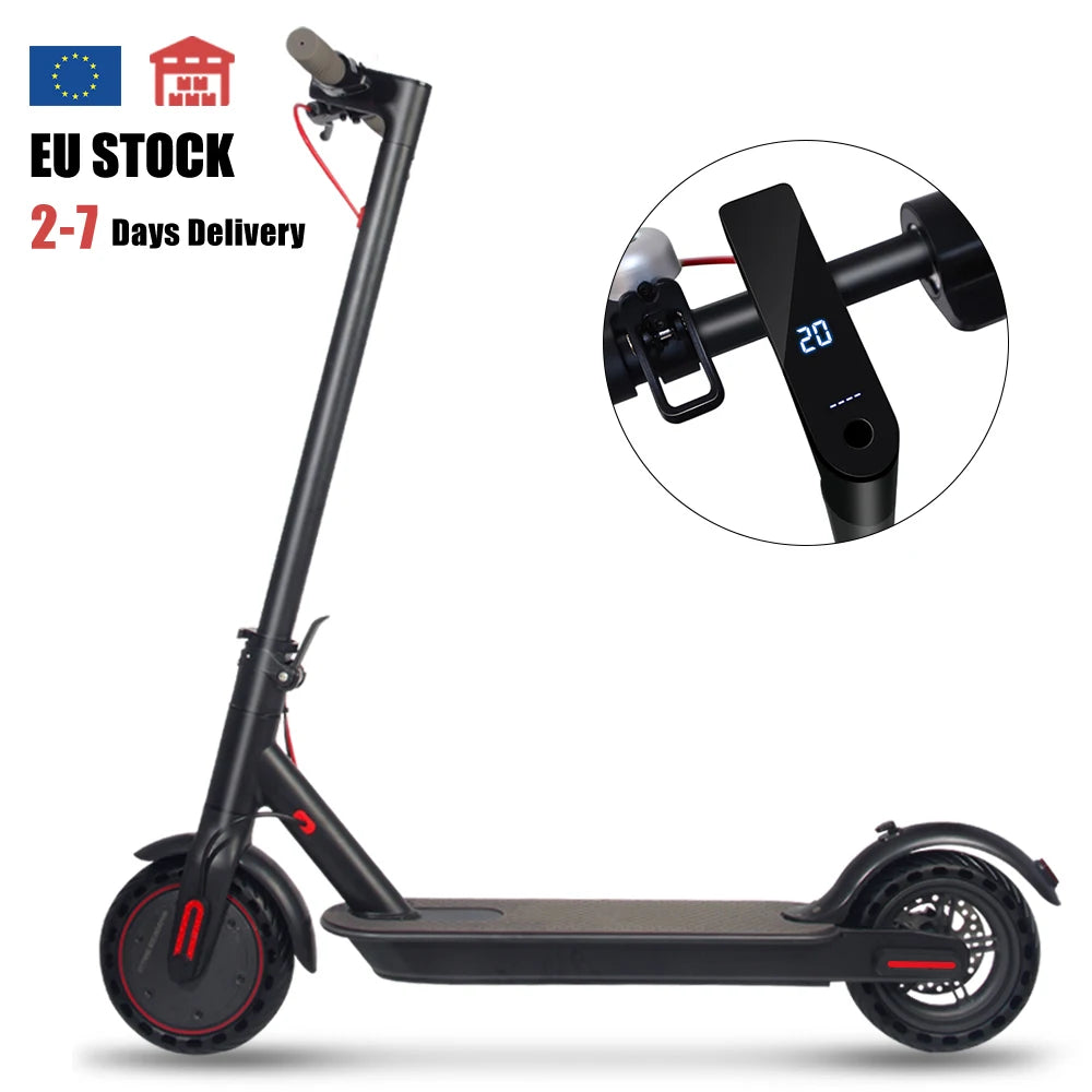 36V 350W 10.4Ah Long Range Folding E Scooter 8.5 Inch Solid Tire 25 km/h Foldable Electric Scooter