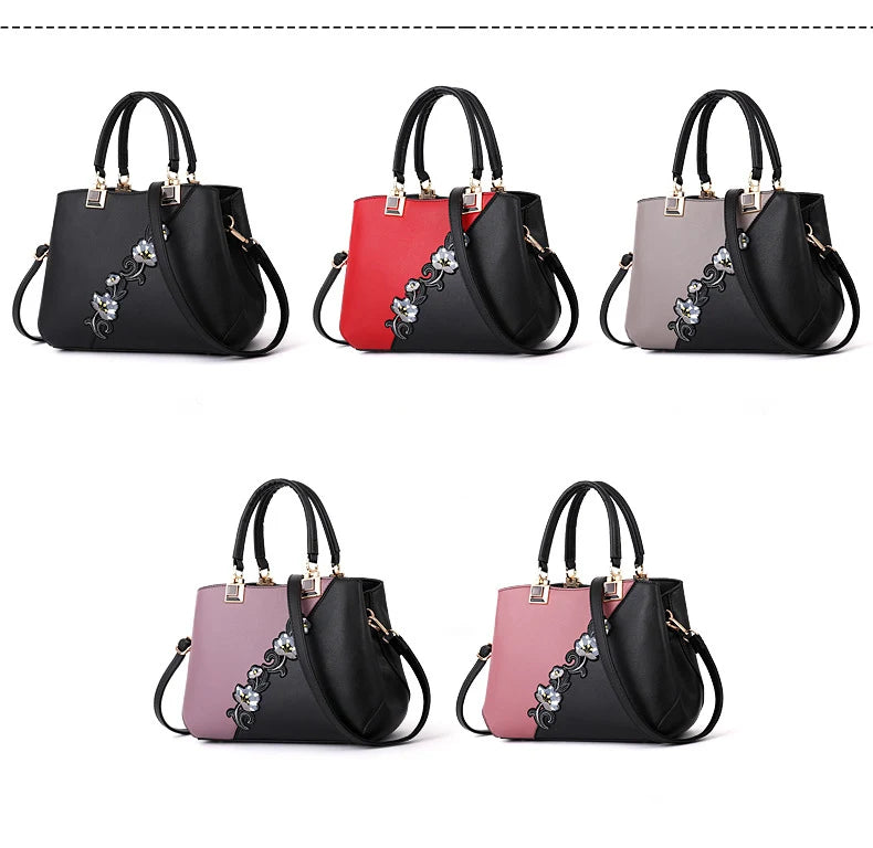 Embroidered Messenger Bag