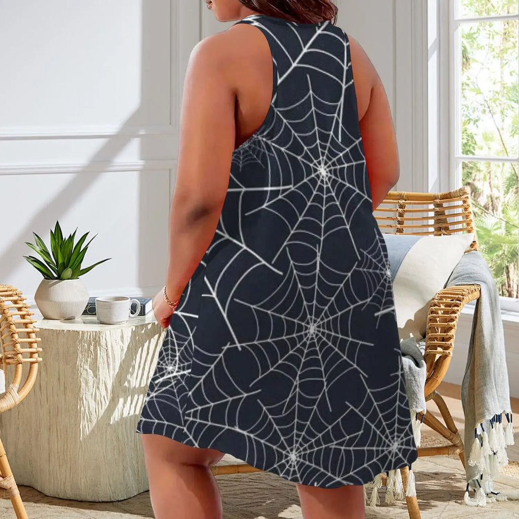 Women's Halloween Spider Web Dress