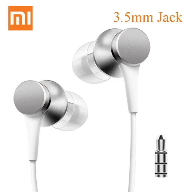 Original Xiaomi Piston 3 Earphone Bass Wired 3.5MM In-ear Sport Headphone with Mic Headset for Phone Xiaomi Samsung Huawei