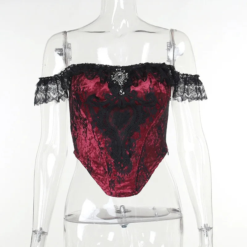 Goth Lace Top or Dress Underskirt Slim Lace