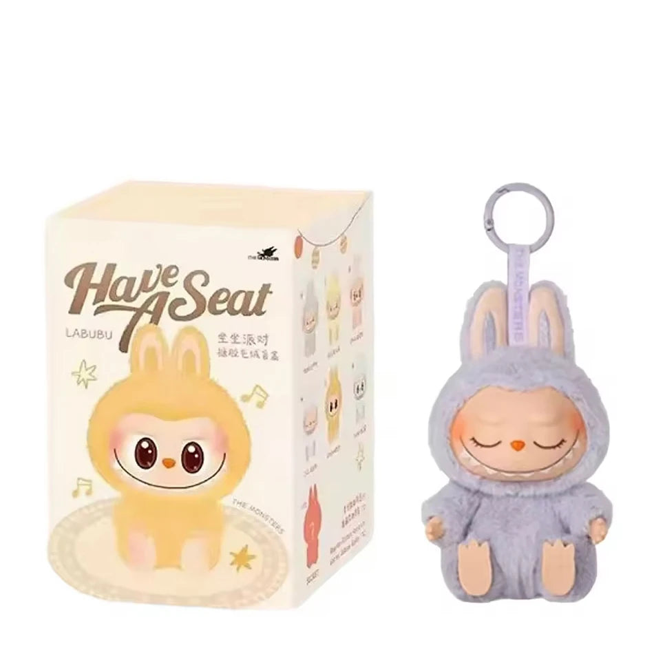 POP MART Macaron 2nd Generation Labubu Sitting Party Vinyl Plush Blind Box Gift Decorative ornaments
