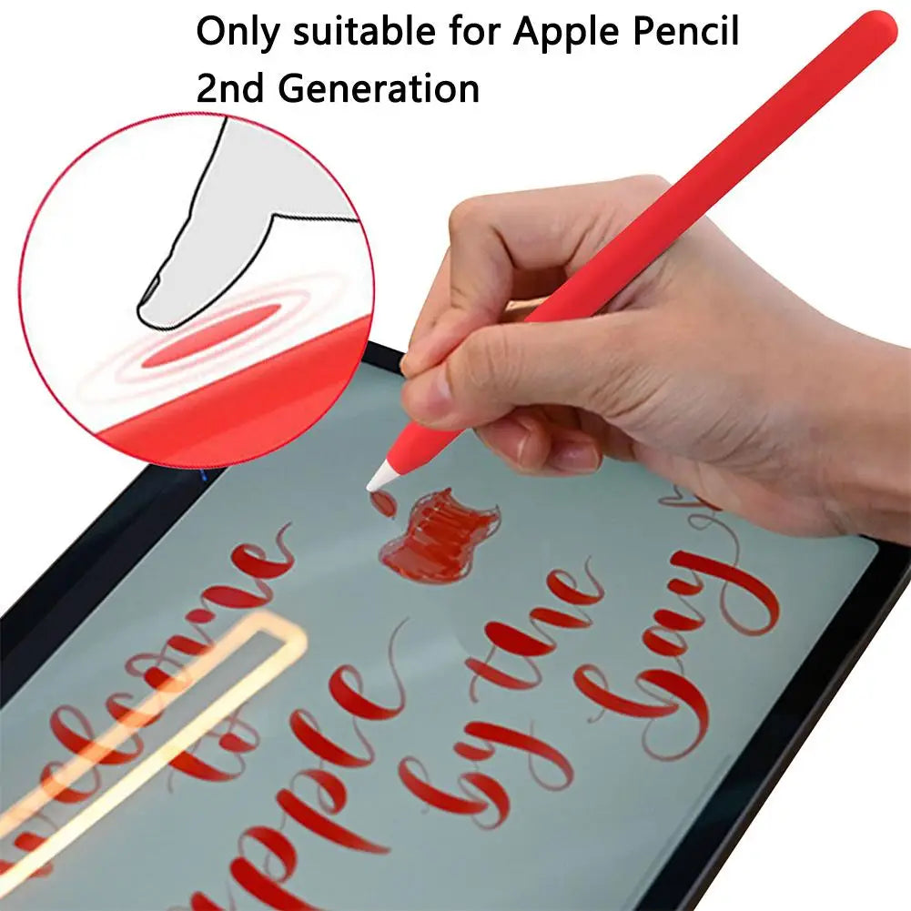 For Apple Pencil 2 Silicone Case For Ipencil 2nd Generation Anti-lost Anti-scratch Protective Cover Sleeve Pencil Cap